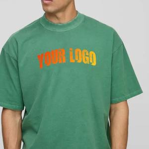 2025 grande taille hommes blanc coton T-shirt surdimensionné goutte épaule conception T-shirt personnalisé impression numérique logo T-shirt pour hommes - Product Image 5