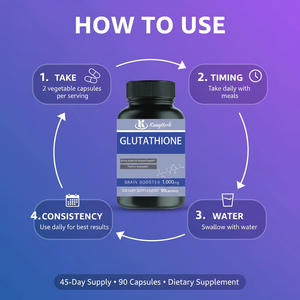 Meistverkaufte Private Label L-Glutathion Hautaufhellungs-Pillen Tabletten Aufhellende 1000mg L-Glutathion Kapseln - Product Image 5