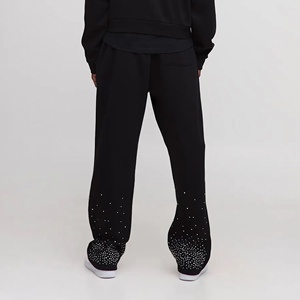 Pantalon de survêtement ample pour homme de haute qualité, en toile épaisse délavée et empilée, style décontracté, 100 % coton, imperméable, vente en gros - Product Image 3