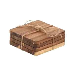 แผ่นรองแก้วเบียร์ไม้วอลนัทเนื้อแข็งปรับแต่งได้แผ่นรองแก้ว - Product Image 6