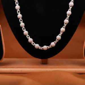 Collar de cadena de moissanita con abalorio vinculado de bola de hip-hop de 8 Mm y 22 pulgadas en oro de 14KT, cadena de eslabones cubanos de nuevo estilo de moda para hombres - Product Image 2