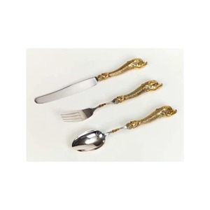 Juego de Cubiertos de Acero Inoxidable, Cucharas Ideales para Cocina, Comedor, Hogar, Uso en Hotel, Cubiertos Chapados en Color Plateado, Mango de 2 Colores - Product Image 6