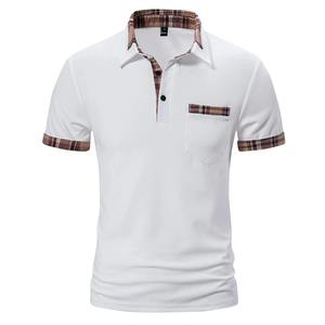 Polo de manga corta para hombre 2025, camisa Polo superior de Color puro con botones y cuello vuelto, ropa informal cómoda de verano para hombre - Product Image 2