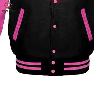 Chaquetas de Diseño Personalizadas al por Mayor, Chaqueta de Béisbol Informal con Logotipo, Chaqueta Universitaria Unisex de Poliéster, Chaquetas Letterman - Product Image 5