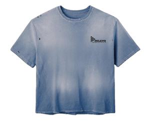 Primum เสื้อยืดคอกลมผ้าฝ้าย100% ฟอกกรดซีดจางใส่ได้ทั้งชายและหญิงถักแบบลำลองขนาดใหญ่พิเศษ - Product Image 2