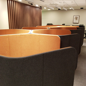 Hexagon FLOW 1 Acoustic Fabric <b>Office</b> Pod Modular <b>Workstation</b> for Quiet Spaces - Product Image 2