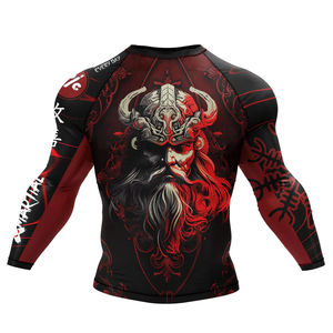 Mejor Precio al por Mayor, Rashguard de Manga Larga para Hombre, Impreso con Logotipo Personalizado, Sin GI, para Grappling, Jiu Jitsu, BJJ, Traje de Baño - Product Image 3