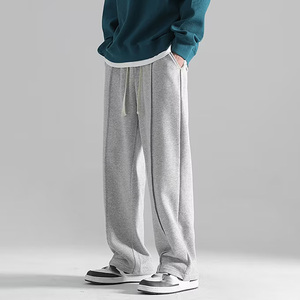 Pantalon de survêtement unisexe décontracté respirant à taille haute en molleton, coupe ample, pour la salle de sport et le quotidien - Product Image 4