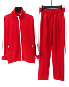 Chándal de manga larga de color sólido para hombre, conjunto de dos piezas para correr, chándal liso, traje para correr, holgado, a rayas laterales - Product Image 5