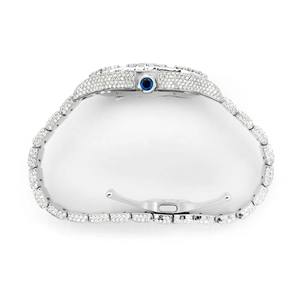 Octagon Dial Bust Down Quartz Moissanite <b>Watch</b> with Glass Crystal and Stainless Steel Case - Product Image 4