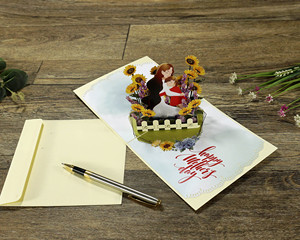 2025การ์ดป็อปอัพของขวัญ3D แบบกำหนดเองเทรนด์ใหม่งานพิมพ์แฮนด์เมดในเวียดนาม HMG สำหรับวันเกิดหรือวันแม่ - Product Image 4