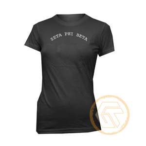 เสื้อยืดผู้หญิง Zeta Phi Beta แบบขายส่งสั่งทำได้ เสื้อผ้าชมรมลำลอง คุณภาพสูง ระบายอากาศได้ดี ผ้าฝ้าย 100% แขนสั้น - Product Image 1