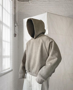 Sweat à capuche unisexe en polaire polyester/coton délavé à l'acide pour homme et femme, broderie de logo personnalisée - Product Image 1