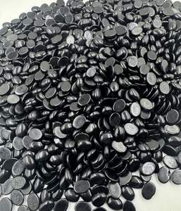 Alta calidad 10x14mm Natural negro ónix cabujón suave negro forma ovalada piedra preciosa suelta para la fabricación de joyas increíble al por mayor - Product Image 2