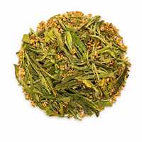 Thé vert Longjing aromatisé à l'Osmanthus en vrac, conditionné en boîte pour la vente en gros