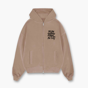 Sudadera con Capucha Unisex de Estilo Urbano al por Mayor, Sudadera con Capucha de Invierno Cálida con Cremallera y Manga Larga para Adultos con Logotipo y Diseño Personalizados - Product Image 1