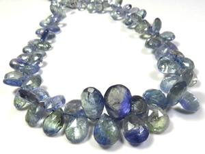 Perles de Tanzanite Bio Naturelle en Forme de Poire, 5-11 mm, Fil de 9 pouces, Pierres Précieuses Facettées, Pierres Précieuses Africaines Inspirées pour la Fabrication de Bijoux - Product Image 2