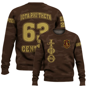 Iota Phi Theta pull en tricot 1963 Chenille lettres acrylique grec fraternité pull vêtements hiver grec vêtements - Product Image 6