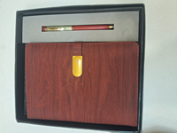 2025 noël/nouvel an Promotion personnalisé A5 taille PU cuir Journal livre relié cahier boucle personnel affaires cadeau ensemble