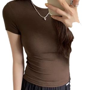 Camiseta Casual de Algodón para Hombre y Mujer, Personalizable, 19 Colores, Transpirable, Lona Sólida, Fabricante OEM al por Mayor para Uso en Verano - Product Image 1