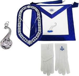 ผ้ากันเปื้อนลายอิฐคุณภาพสูงเครื่องราชกกุธภัณฑ์หนังแท้ปักด้วยมือ - Product Image 2