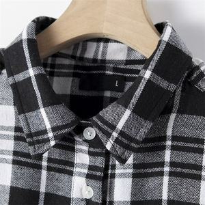 Camisa de franela de manga larga con diseño informal holgado para hombre, personalizable, transpirable, de punto, antiarrugas, de fábrica - Product Image 4