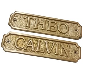 Handcrafted Gold Finished Brass <b>Sign</b> Plate for Home Hotel Door Customized Design Top Selling Brass <b>Sign</b> <b>Plaque</b> For Interior - Product Image 6