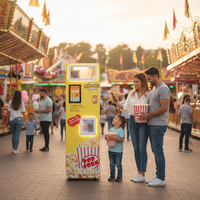 Distributeur automatique de popcorn OEM, distributeur automatique de popcorn commercial, distributeur automatique de popcorn avec paiement personnalisé pour cinéma, centre commercial