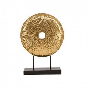 Sculpture ronde de couleur noire de Style Design unique Sculpture en métal de qualité supérieure pour la maison Sculpture de décoration de Table de salon - Product Image 5