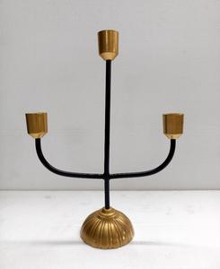 Contemporary Gold Aluminium <b>Taper</b> Candelabra Steel Metal Stand for Christmas Weddings Living Room Decor Wood <b>Candle</b> Holders - Product Image 2