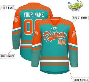 Camiseta de hockey sobre hielo personalizada para hombre, uniforme de equipo de secado rápido sublimado de manga larga 2025, ropa deportiva OEM, proveedor de fábrica - Product Image 2