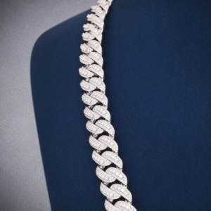 High quality Luxurious Stylish 13mm Necklaces Bling Bling Moissanite Diamond Cuban Link Chain For <b>Men</b> - Product Image 3