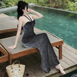 เดรสแม็กซี่สำหรับผู้หญิงชุดเดรสลำลองคุณภาพสูงสำหรับฤดูร้อนชุดเดรสสตรีผ้าลูกไม้แบบซักได้สไตล์เวียดนาม - Product Image 6