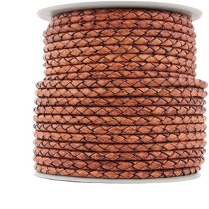 Cordon en cuir tressé String corde artisanat bijoux résultats pour la fabrication de laisses de chien poignées de sac autres accessoires - Product Image 2