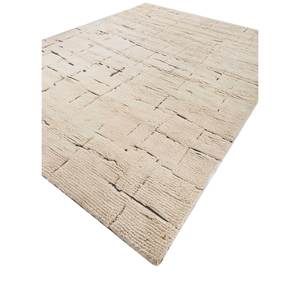 Alfombras de Lana Tejidas a Mano Indusbar Snow White/Caviar, Rectangulares de 9x12, Jacquard, de Algodón Orgánico y Yute, para Uso Doméstico, Fáciles de Limpiar - Product Image 2