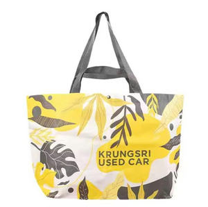 Bolso de compras tejido de PP laminado 2025 respetuoso con el medio ambiente personalizado con asas de cincha de supermercado MOQ bajo de Vietnam - Product Image 1