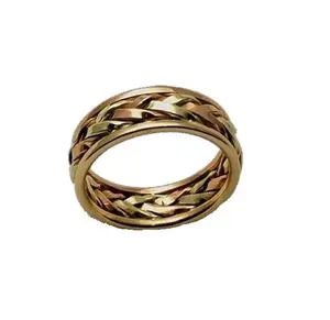 Anello in ottone dorato cerchio artigianato anello di gioielli in ottone di alta qualità anello in ottone di gioielli alla moda di dimensioni personalizzate