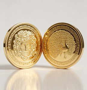 Moneda Conmemorativa Medusa Peacock, Moneda de Metal con Efecto Espejo, Mitología Griega, Moneda Coleccionable, Recuerdo Decorativo, Moneda de Regalo - Product Image 3