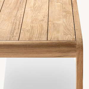 Table de jardin carrée robuste en teck au style moderne, résistante et anti-fongique - Product Image 4