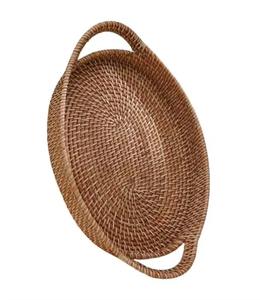 <b>Rectangle</b> Rattan Tray Simple Woven Serving Tray for Snacks Drinks Kitchen Dining <b>Table</b> Tea <b>Coffee</b> Breakfast Home Use From India - Product Image 3