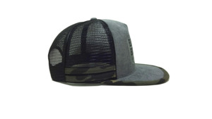 Gorra Trucker de Pana con Visera Plana, Logotipo Bordado, 5 Paneles, Perfil Alto, Estructurada, Espalda de Malla, Gorra Deportiva para Papá - Product Image 4