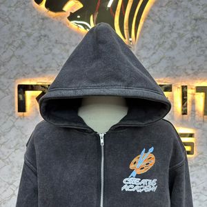 Prix réglable Tendance Style Le Plus Demandé Numérique Imprimé Polaire Fermeture Éclair À Capuche Solide 100% Coton Respirant Unisexe Hoodies - Product Image 2
