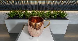 Cuivre martelé et laiton poignée tasse Design eau potable moscou Mule tasse tasse pour Restaurant Ware Bar Vodka décor à la maison cadeau - Product Image 6