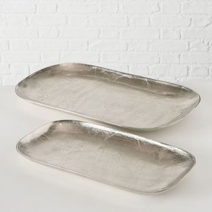 Bandeja de servicio de aluminio y Metal de alta resistencia con acabado pulido para restaurantes, hoteles, banquetes de catering y grandes reuniones familiares - Product Image 1