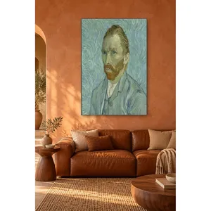 Impression sur toile Fida Van Gogh Autoportrait avec tourbillons bleus - Product Image 5