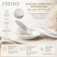Vaisselle en céramique blanche en gros, stock disponible, assiettes et bols en porcelaine, vaisselle jetable pour hôtels, restaurants et fêtes