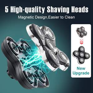 Paquete de 2 cabezales de repuesto de cinco cuchillas para afeitadoras eléctricas, compatibles con el afeitado facial para usuarios de afeitadoras rotatorias - Product Image 5