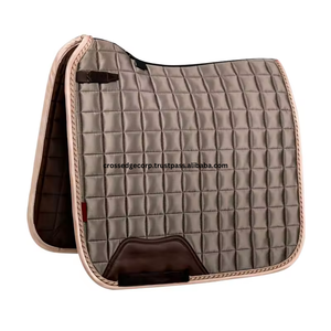High Quality Quilted TC Fabric Horse Saddle <b>Pad</b> Set Horse <b>Smart</b> Selling Polyester Breathable Satin Shockproof - Product Image 1
