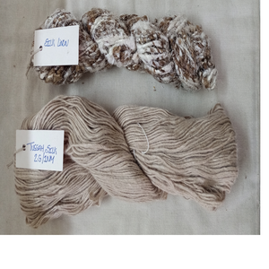 Hilo de seda natural tussah hecho a medida, muy bonito y fino, en 2,5 N, e hilo mezclado con lino de seda, ideal para tiendas de hilo para reventa - Product Image 6