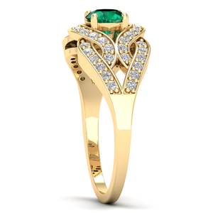 Bagues d'éternité de mariage personnalisées REYES en argent sterling 925 avec moissanite, pierres précieuses émeraude, alliance de fiançailles, bijoux fins pour femmes - Product Image 3